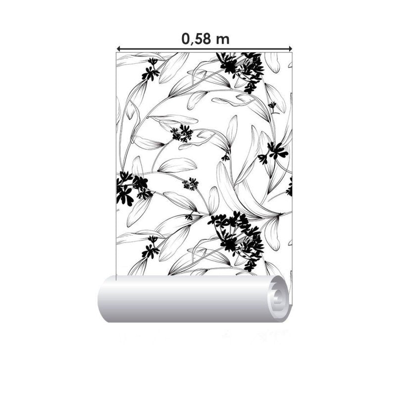 Papel de Parede Adesivo Folhas e Flores N012072 - Papel na Parede
