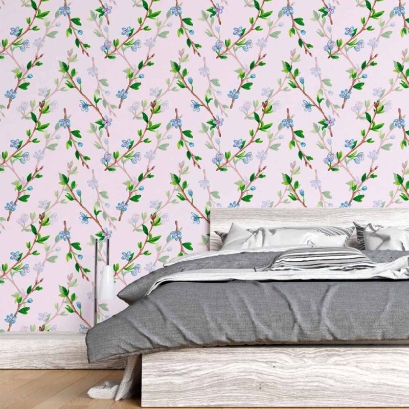 Papel de Parede Adesivo Folhas e Flores N015053 - Papel na Parede