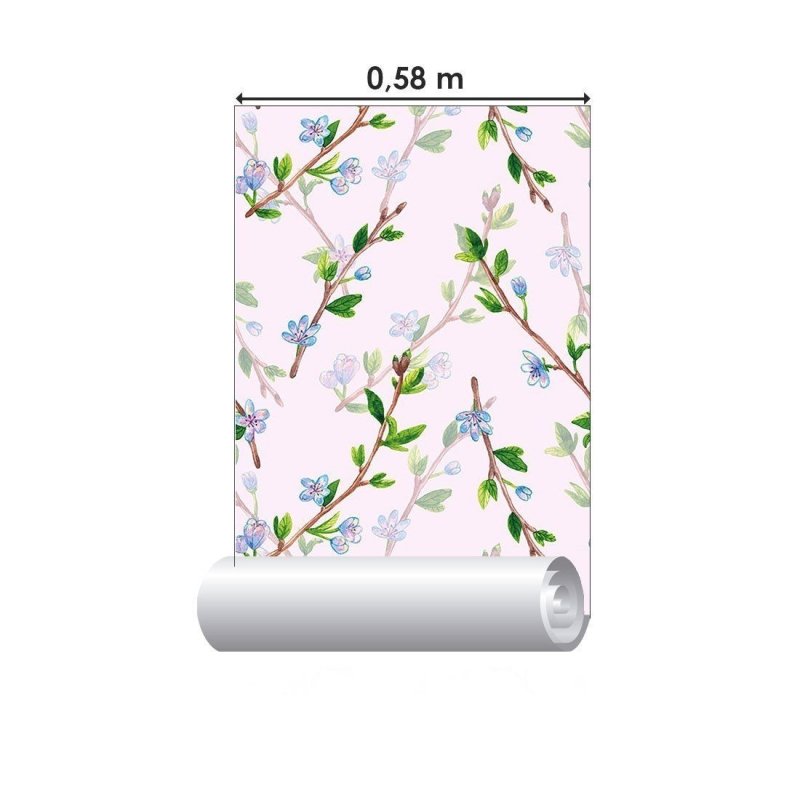 Papel de Parede Adesivo Folhas e Flores N015053 - Papel na Parede