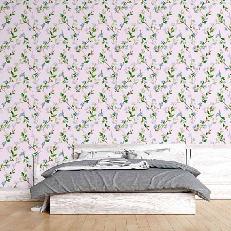 Papel de Parede Adesivo Folhas e Flores N015053 - Papel na Parede