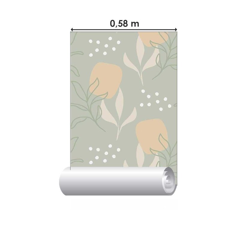 Papel de Parede Adesivo Folhas e flores N08140 - Papel na Parede