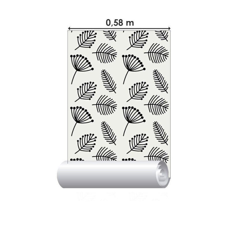 Papel de Parede Adesivo folhas minimalista N014095 - Papel na Parede