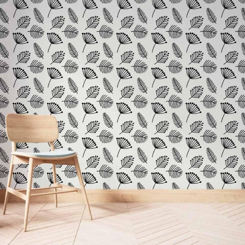 Papel de Parede Adesivo folhas minimalista N014095 - Papel na Parede