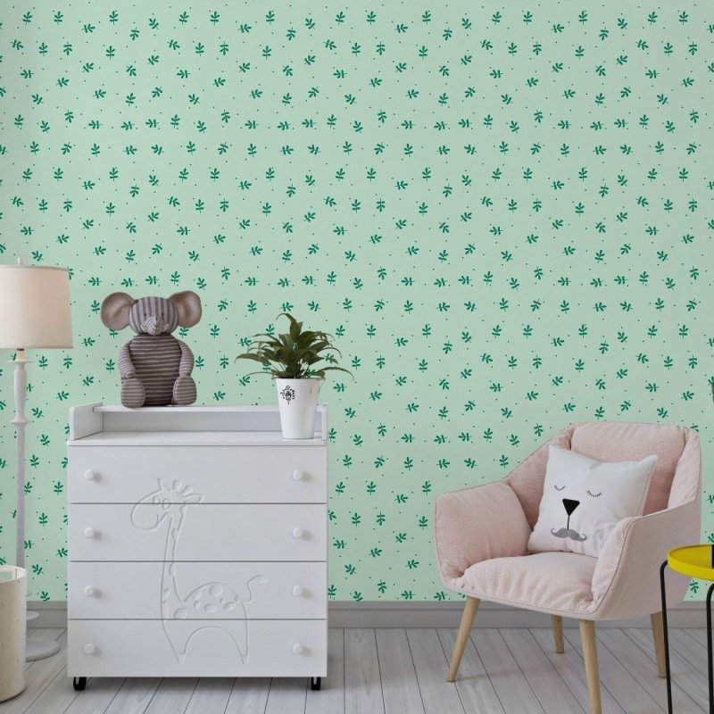 Papel de Parede Adesivo Folhas Minimalistas N017023 - Papel na Parede