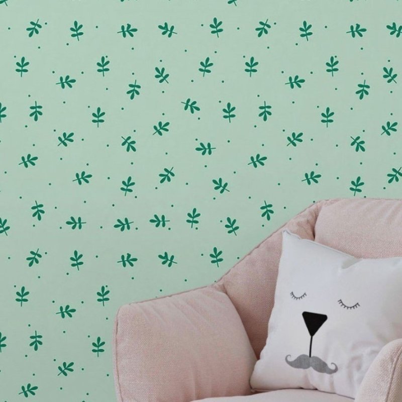 Papel de Parede Adesivo Folhas Minimalistas N017023 - Papel na Parede