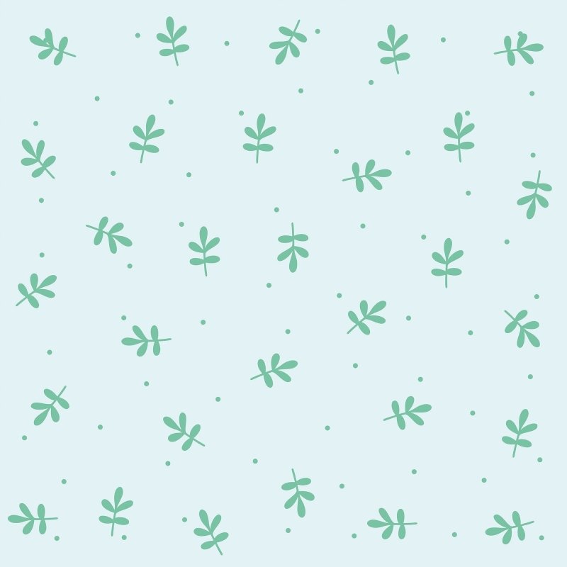 Papel de Parede Adesivo Folhas Minimalistas Verde N017021 - Papel na Parede
