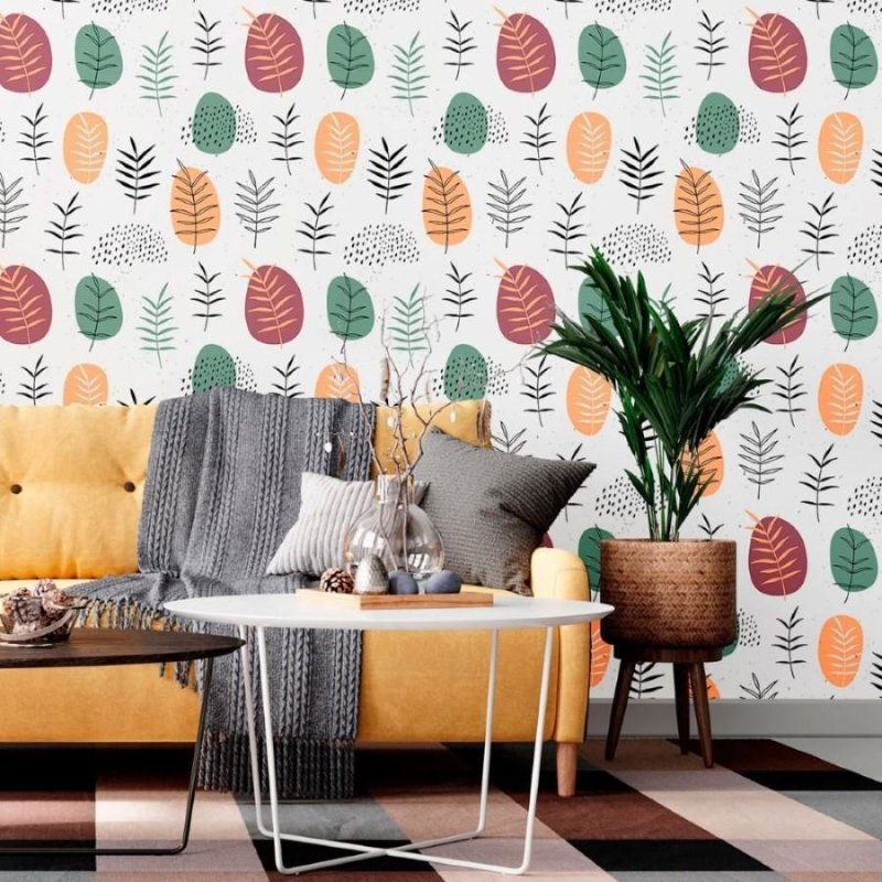 Papel de Parede Adesivo Folhas N012086 - Papel na Parede