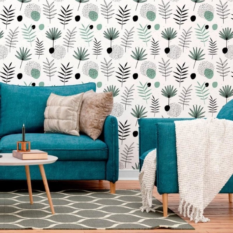 Papel de Parede Adesivo Folhas N012089 - Papel na Parede