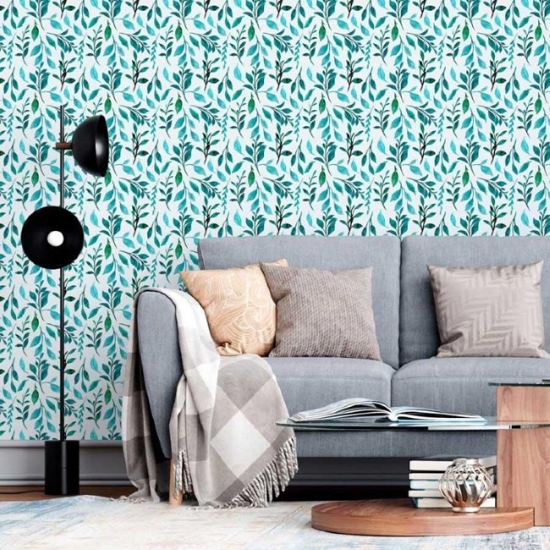 Papel de Parede Adesivo Folhas N013120 - Papel na Parede