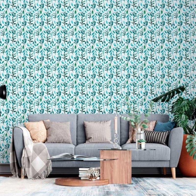 Papel de Parede Adesivo Folhas N013120 - Papel na Parede