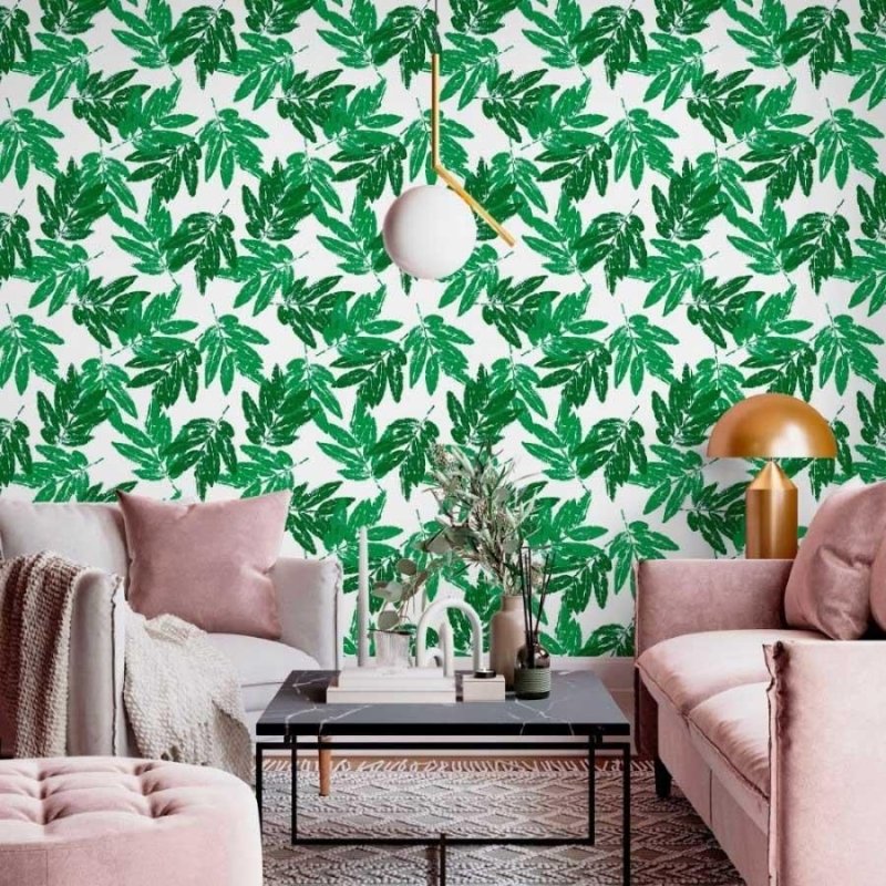 Papel de Parede Adesivo Folhas N013153 - Papel na Parede