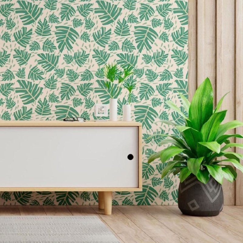 Papel de Parede Adesivo Folhas N013234 - Papel na Parede