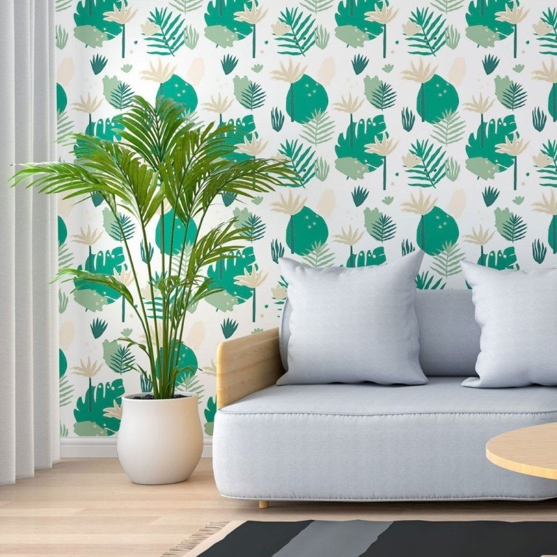 Papel de Parede Adesivo Folhas N013235 - Papel na Parede