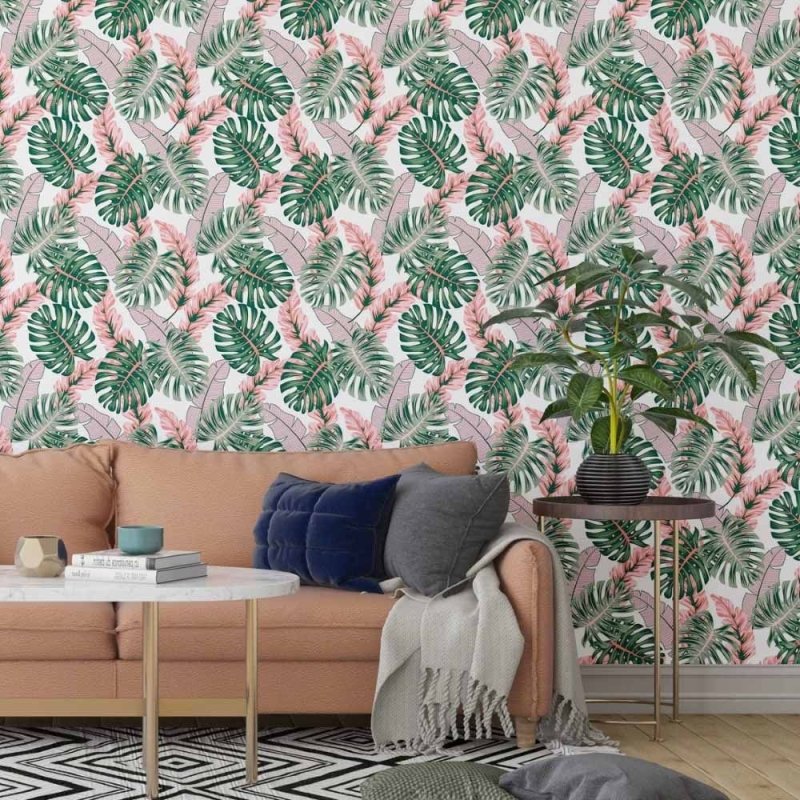 Papel de Parede Adesivo folhas N014050 - Papel na Parede