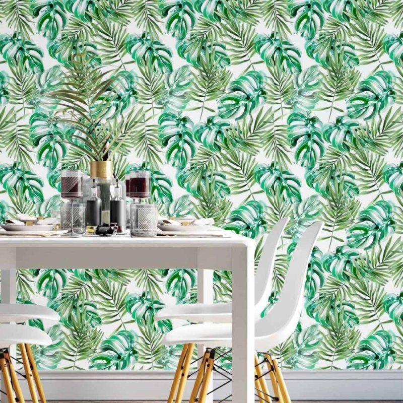 Papel de Parede Adesivo Folhas N014108 - Papel na Parede