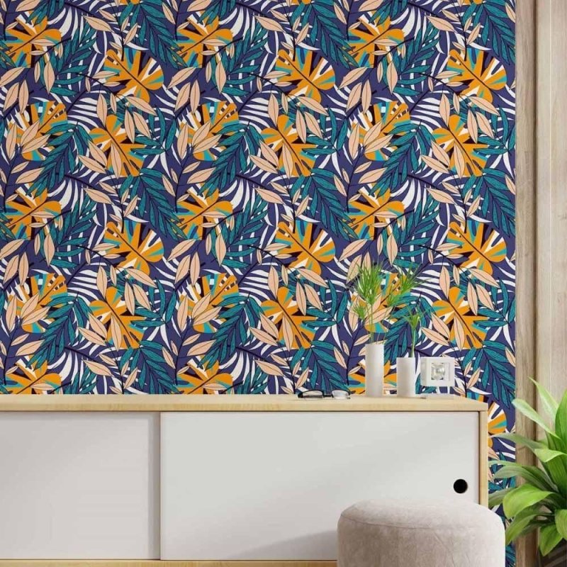 Papel de Parede Adesivo Folhas N014188 - Papel na Parede