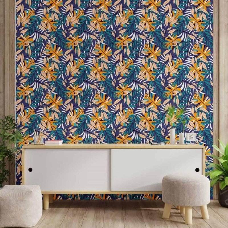 Papel de Parede Adesivo Folhas N014188 - Papel na Parede