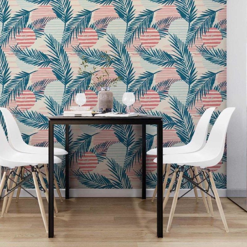 Papel de Parede Adesivo Folhas N536 - Papel na Parede
