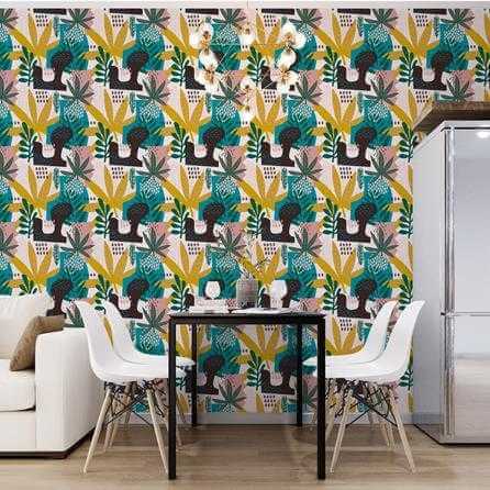 Papel de Parede Adesivo Folhas N937 - Papel na Parede