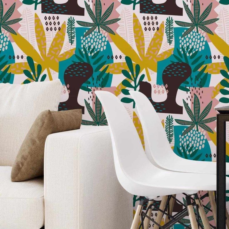 Papel de Parede Adesivo Folhas N937 - Papel na Parede