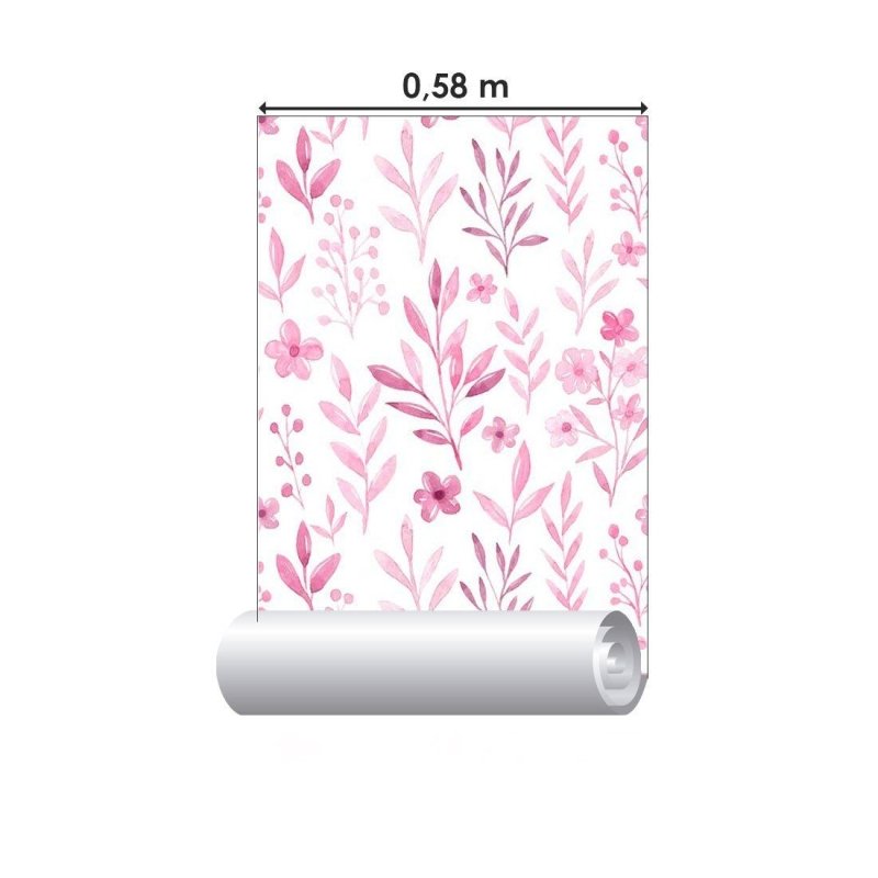 Papel de Parede Adesivo folhas rosadas N014105 - Papel na Parede