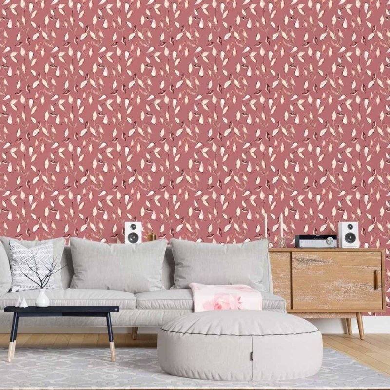 Papel de Parede Adesivo FoLhas Secas N015138 - Papel na Parede