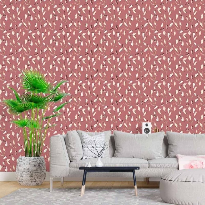 Papel de Parede Adesivo FoLhas Secas N015138 - Papel na Parede