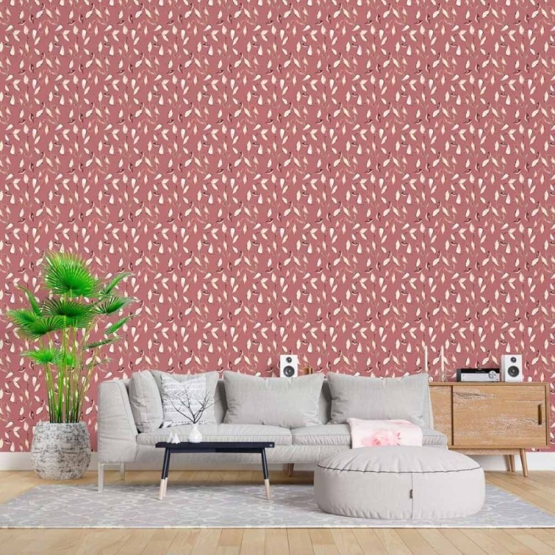 Papel de Parede Adesivo FoLhas Secas N015138 - Papel na Parede