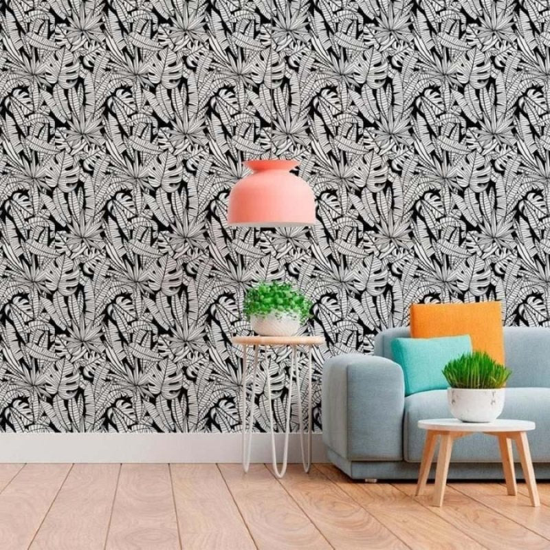 Papel de Parede Adesivo Folhas Tropicais N011138 - Papel na Parede