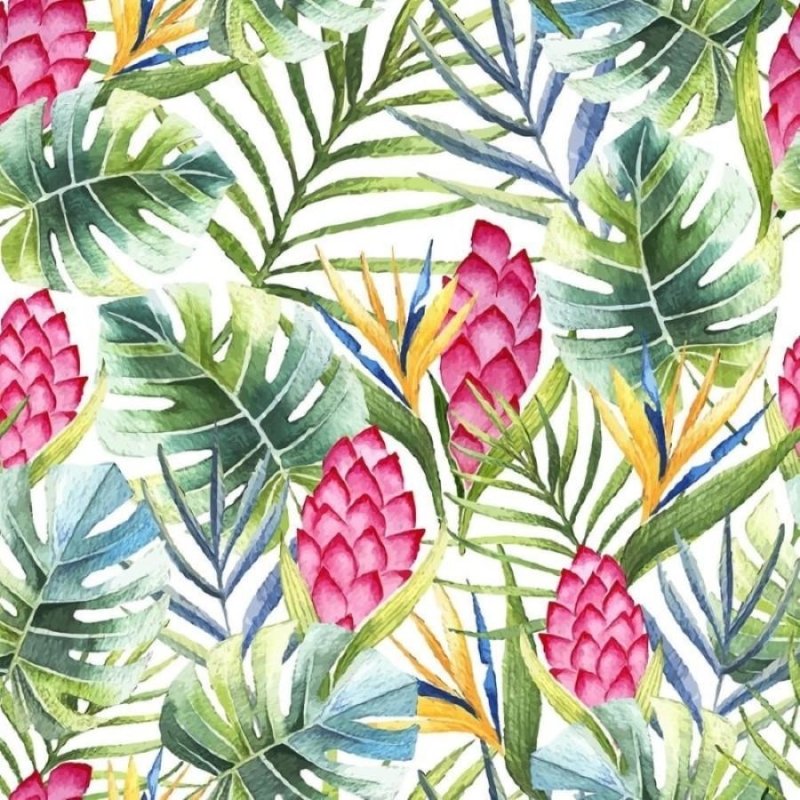 Papel de Parede Adesivo Folhas Tropicais N011139 - Papel na Parede