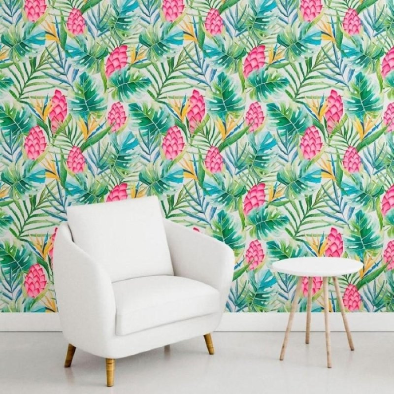 Papel de Parede Adesivo Folhas Tropicais N011139 - Papel na Parede