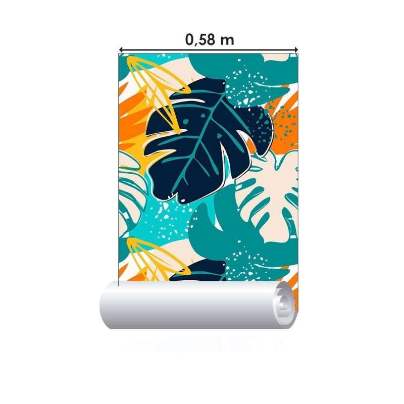 Papel de Parede Adesivo Folhas Tropicais N013241 - Papel na Parede