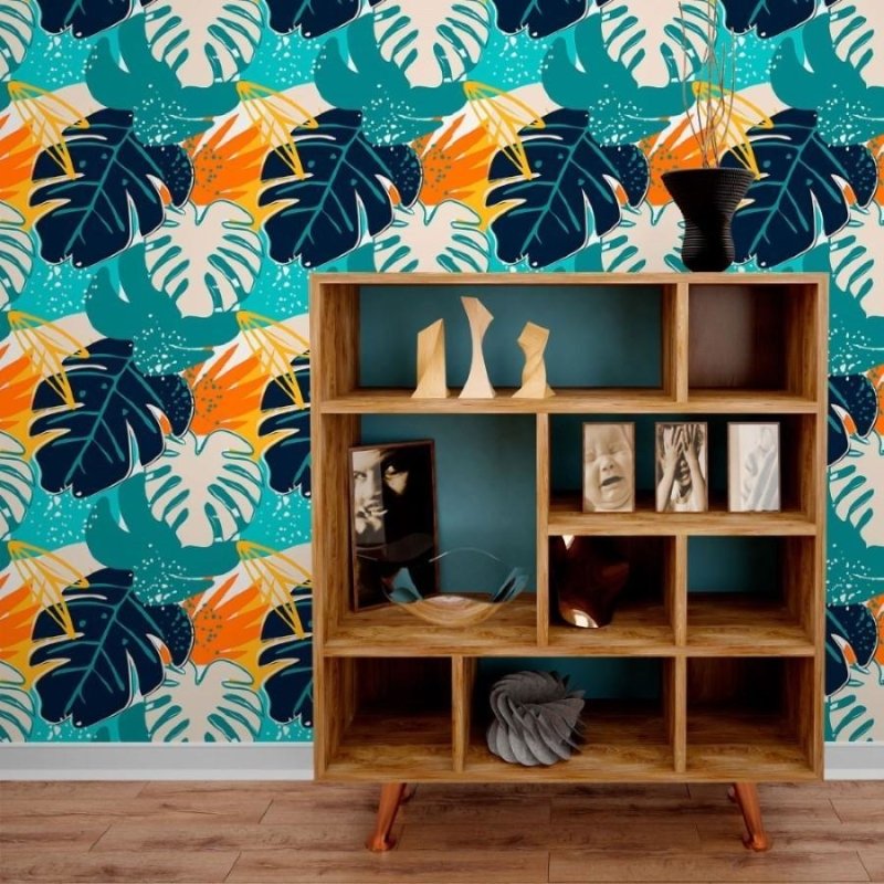 Papel de Parede Adesivo Folhas Tropicais N013241 - Papel na Parede