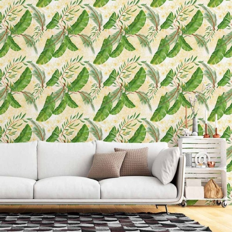 Papel de Parede Adesivo Folhas Tropicais N015199 - Papel na Parede