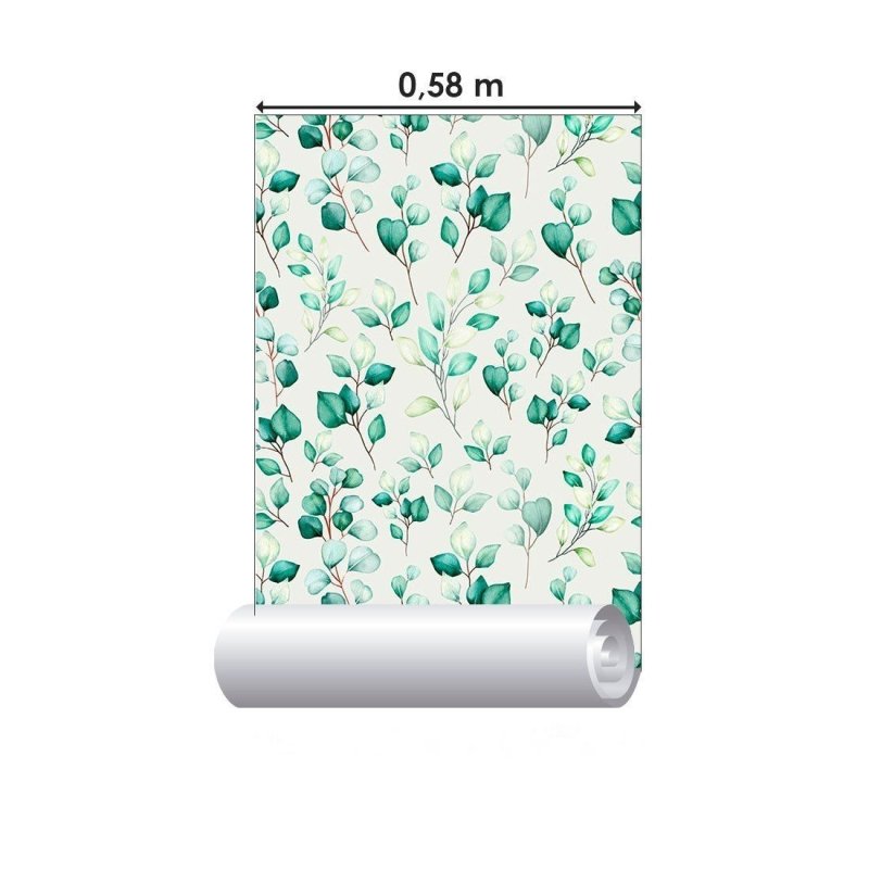 Papel de Parede Adesivo Folhas Verdes N012041 - Papel na Parede