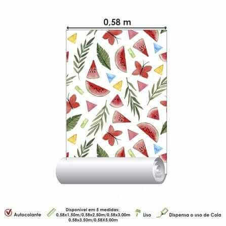 Papel de Parede Adesivo Frutas 101100 - Papel na Parede