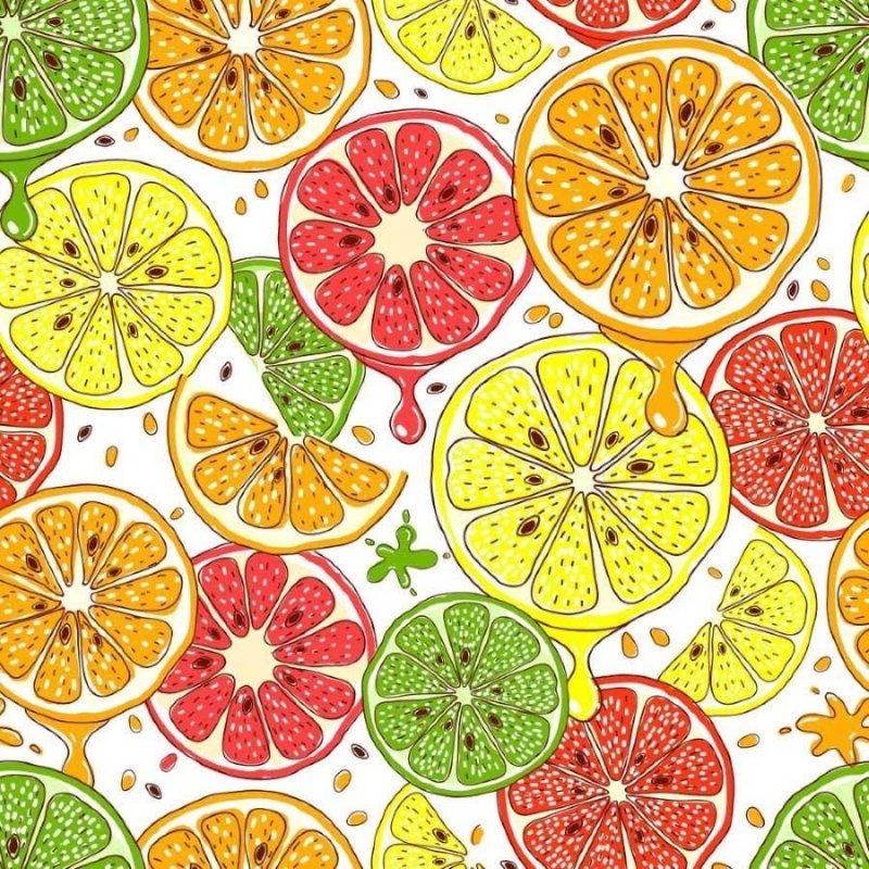 Papel de Parede Adesivo Frutas Cítricas N013060 - Papel na Parede