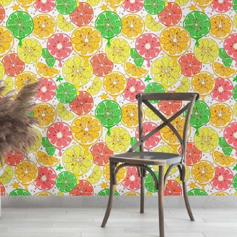 Papel de Parede Adesivo Frutas Cítricas N013060 - Papel na Parede