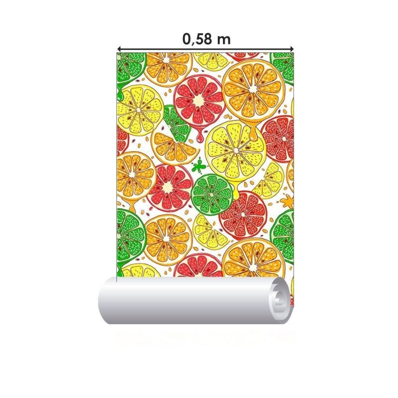 Papel de Parede Adesivo Frutas Cítricas N013060 - Papel na Parede