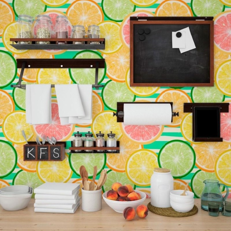 Papel de Parede Adesivo Frutas Cítricas N013191 - Papel na Parede