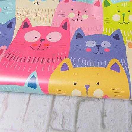 Papel de Parede Adesivo Gatos Coloridos Infantil 5369 - Papel na Parede