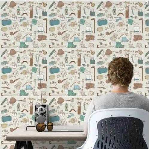 Papel de Parede Adesivo Gentleman Fashion 99192197 - Papel na Parede