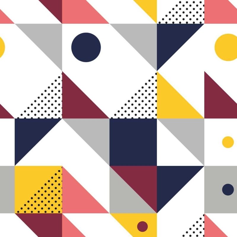 Papel de Parede Adesivo Geomátrico Retrô N06136 - Papel na Parede
