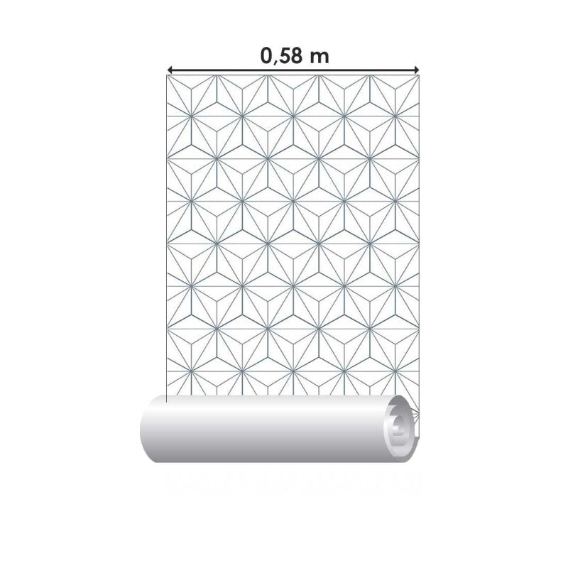 Papel de Parede Adesivo Geométrico 3D Cube N018121 - Papel na Parede