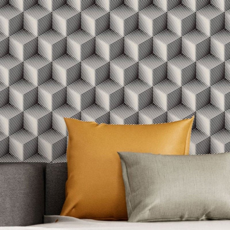 Papel de Parede Adesivo Geométrico 3D Cubos N016005 - Papel na Parede
