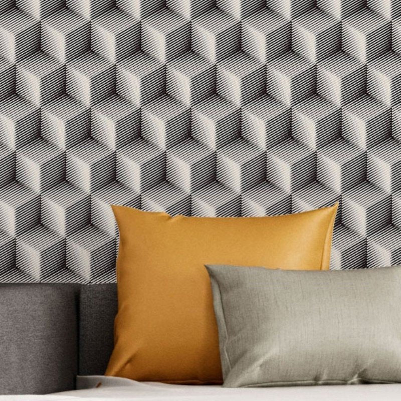 Papel de Parede Adesivo Geométrico 3D Cubos N016005 - Papel na Parede