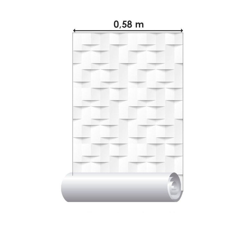 Papel de Parede Adesivo Geométrico 3D N012108 - Papel na Parede