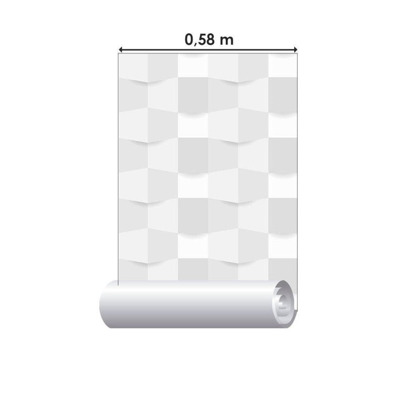 Papel de Parede Adesivo Geométrico 3D N013114 - Papel na Parede