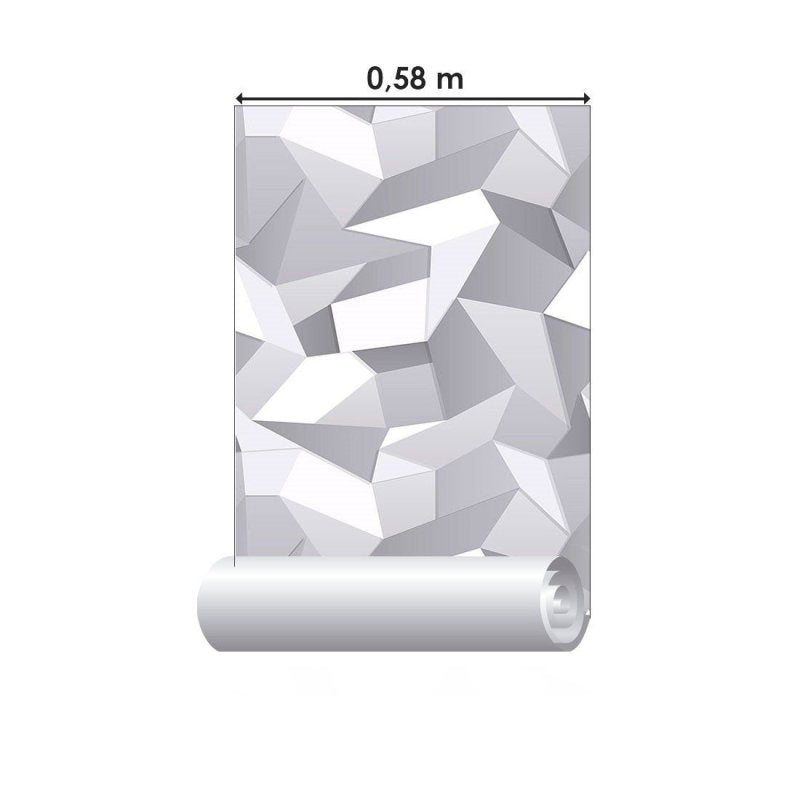 Papel de Parede Adesivo Geométrico 3D N013267 - Papel na Parede
