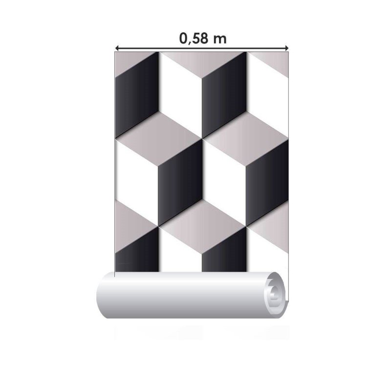 Papel de Parede Adesivo geométrico 3d N014131 - Papel na Parede
